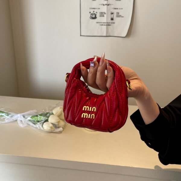 Pleated Premium Miu Crescent Bag Light Luxury Messenger Bag Portable Cloud Bag Fashion Shoulder Messenger Bag