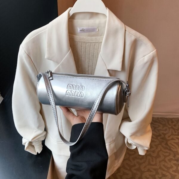 Light Luxury Simple Retro Miu Underarm Cylinder Bag Texture Handbag Single Shoulder Crossbody Versatile Commuter Casual Women’S Bag