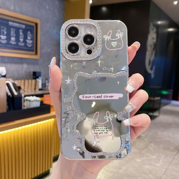 Hot-Selling Electroplating Mirror Cartoon Laser Butterfly Suitable For IPhone17Promax Flash Diamond Apple Phone Case