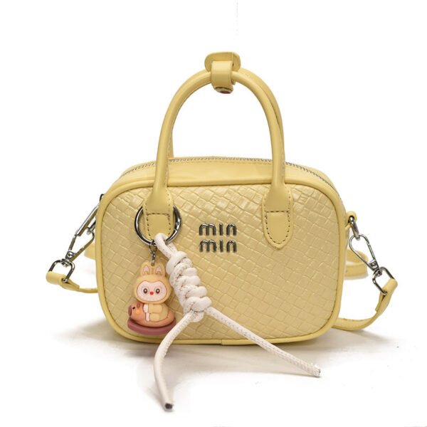 Niche Design Bowling Handbag Bag Women’S Bags Woven Shoulder Tide Pillow Bag Boston Small Square Bag