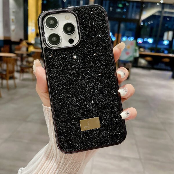 Luxury Rhinestone Electroplated Mobile Phone Case Is Suitable For IPhone17Promax Light Luxury High-End Apple Protective Case New Model