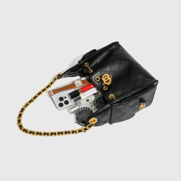 Leather 2026 New 25bag Mini Drawstring Hobo Bag Premium Diamond Chain Underarm Bag Female