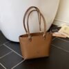 Light Luxury Miu Simple Tote Bag Large Capacity Trend Splicing Fashion Leisure Trade Shoulder Bag Premium Underarm Bag