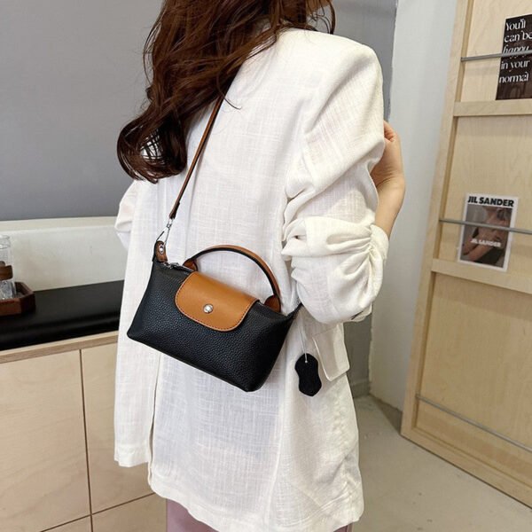 Genuine Leather Light Luxury Dragon Mini Xiang Dumpling Bag Top Layer Cowhide Trade One-Shoulder Crossbody Mobile Phone Dumpling Bag