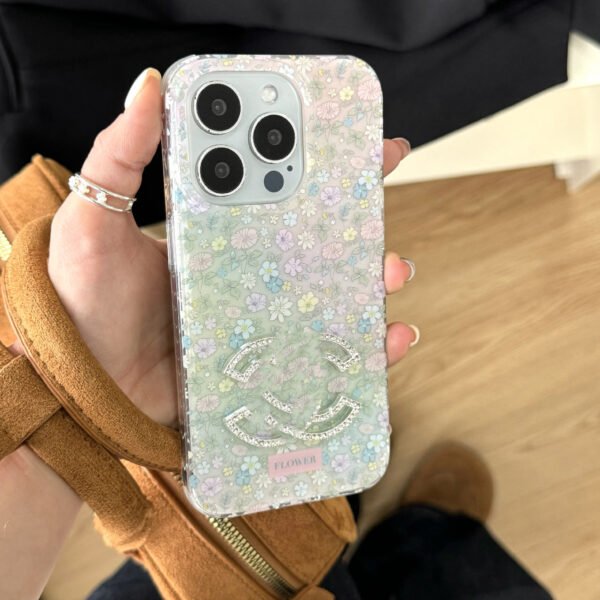 Full Screen Floral Tide Brand Glitter Is Suitable For IPhone17Promax Double-Layer IMD Apple 16 Mobile Phone Case