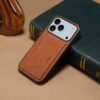 Imitation Cow Pattern Leather Case, Card Bag, Simple Hidden Bracket, Suitable For Europe And The United States IPhone17Promax Apple 16 Protective Case