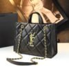 Women’S Bag 2026 New High-End Diamond Chain Shoulder Bag Leather Large-Capacity Commuter Tote Bag Niche Design