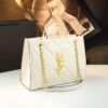 Women’S Bag 2026 New High-End Diamond Chain Shoulder Bag Leather Large-Capacity Commuter Tote Bag Niche Design