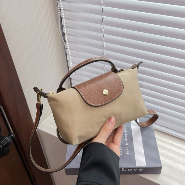 Nylon Cloth Dumpling Bag Long Mini Xiang Handbag Fashionable Versatile Commuter Splicing Shoulder Messenger Bag