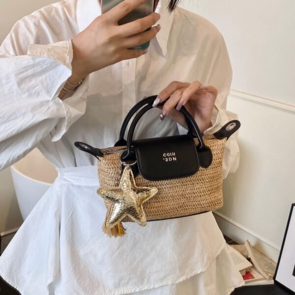Light Luxury Fashion Rainbow Striped Handbag Dragon Bags Xiang Woven Dumpling Bag Spring Summer Mini Shoulder Messenger Bag
