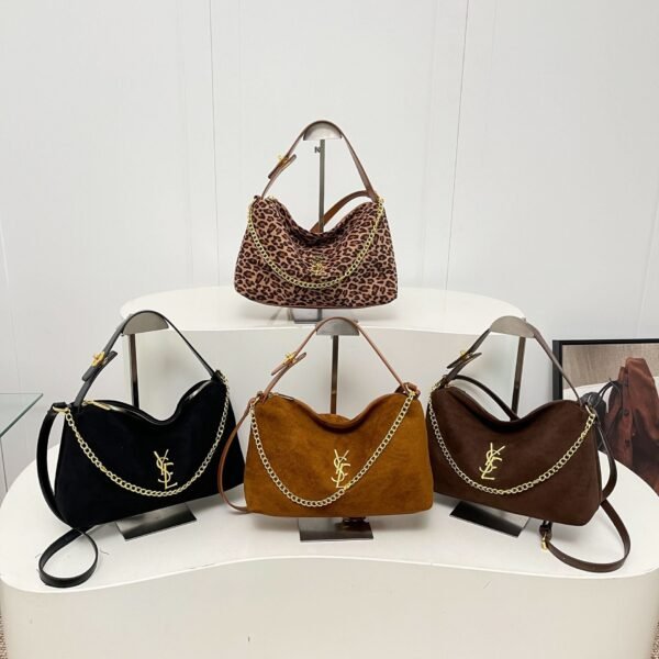 Trade Trend Poplar Forest Shoulder Bag Leopard Print Suede Handbag Large Capacity Fashion Texture Shoulder Messenger Bag