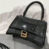 Bag 2026 New Leather Bag High-End Handbag Women’S High Version Crocodile Pattern Hourglass Bag Messenger Bag