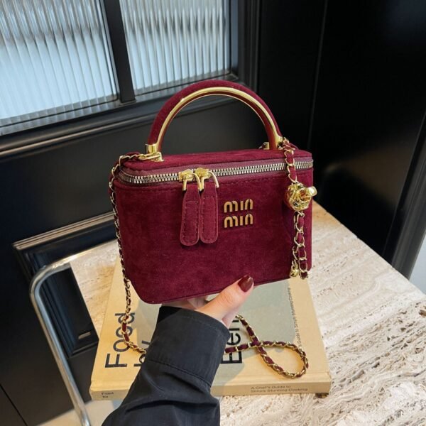 Matte Chain Mi.U French Box Bag Niche Texture Trade Tide Small Square Bag Personalized Shoulder Messenger Bag