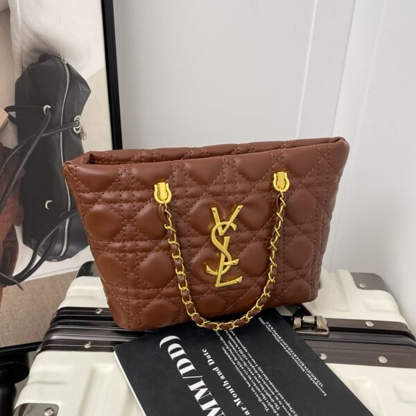 Poplar Forest Messenger Bag Rhombus Chain Light Luxury Style Advanced Shoulder Fashion Trendy Personalized Trade Bucket Bag