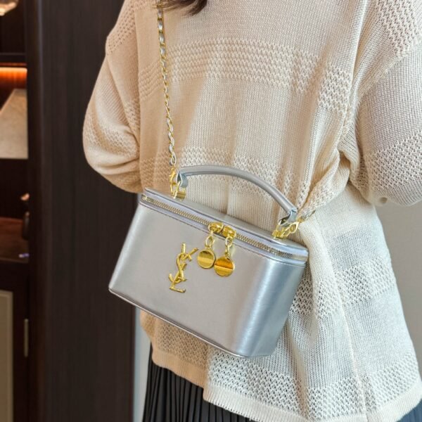 Poplar Forest Small Square Bag Chain Light Luxury Bags Simple Trendy Box Bag Fashion Messenger Portable Women’S Bag