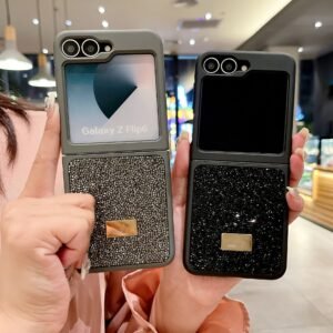Premium Sense Rhinestone Luxury Folding Is Suitable For Samsung Zfilp6 Full Diamond Light Luxury 5 Mobile Phone Case Anti-Fingerprint