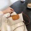 Genuine Leather Light Luxury Dragon Mini Xiang Dumpling Bag Top Layer Cowhide Trade One-Shoulder Crossbody Mobile Phone Dumpling Bag