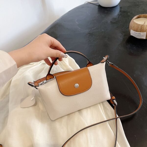 Genuine Leather Light Luxury Dragon Mini Xiang Dumpling Bag Top Layer Cowhide Trade One-Shoulder Crossbody Mobile Phone Dumpling Bag