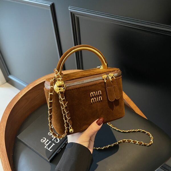 Matte Chain Mi.U French Box Bag Niche Texture Trade Tide Small Square Bag Personalized Shoulder Messenger Bag