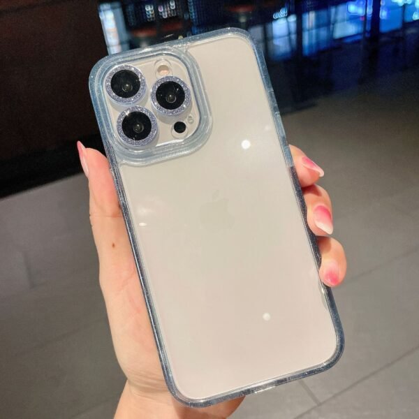 Transparent Glitter Electroplating With Its Own Lens Film, Suitable For Apple 17ProMax Anti-Drop IPhone16 Mobile Phone Case New Model