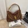 Trade Trend Poplar Forest Shoulder Bag Leopard Print Suede Handbag Large Capacity Fashion Texture Shoulder Messenger Bag