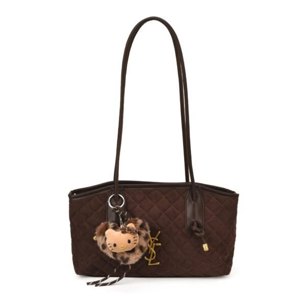 Trade Retro Armpit Bag, Premium Rhombus Matte Bags, Poplar Forest Temperament, Portable Bucket Bag, Trendy Shoulder Bag