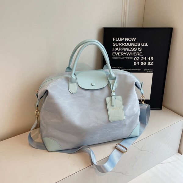 New Smudged Pleated Large Capacity Oxford Buttot Bag Long Bags Xiang Niche Storage Business Trip Messenger Shoulder Bag