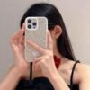 Classic Trendy Brand Diamond Protective Case, Suitable For Apple 17Pro Max Light Luxury Skin Feeling IPhone16 Mobile Phone Case