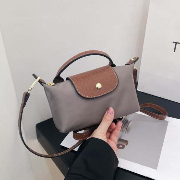 Nylon Cloth Dumpling Bag Long Mini Xiang Handbag Fashionable Versatile Commuter Splicing Shoulder Messenger Bag