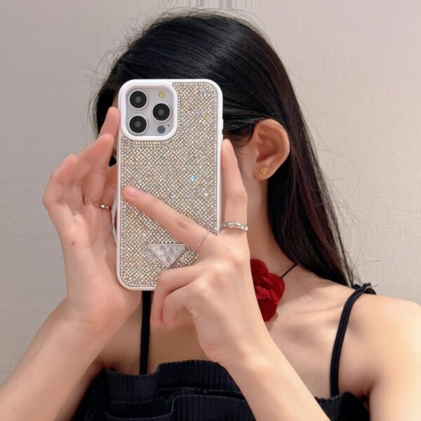 Classic Trendy Brand Diamond Protective Case, Suitable For Apple 17Pro Max Light Luxury Skin Feeling IPhone16 Mobile Phone Case