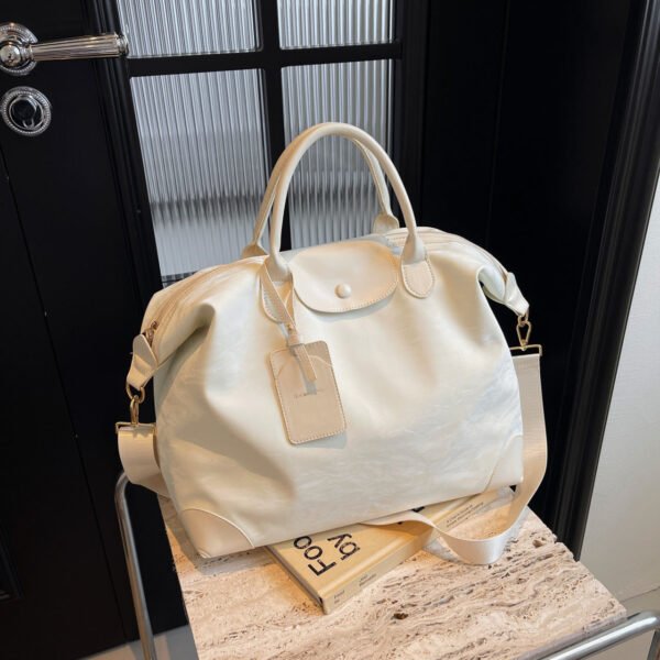 New Smudged Pleated Large Capacity Oxford Buttot Bag Long Bags Xiang Niche Storage Business Trip Messenger Shoulder Bag