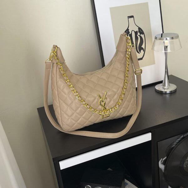 Chain Rhombus Messenger Bag Poplar Forest Embroidery Thread Large Capacity Shoulder Bag Fashion Style Underarm Bag Handbag