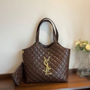 Light Luxury Retro Diamond Handbag, Poplar Forest Tote Bag, Tide Niche Child And Mother Bag, Large-Capacity Commuter Women'S Bag