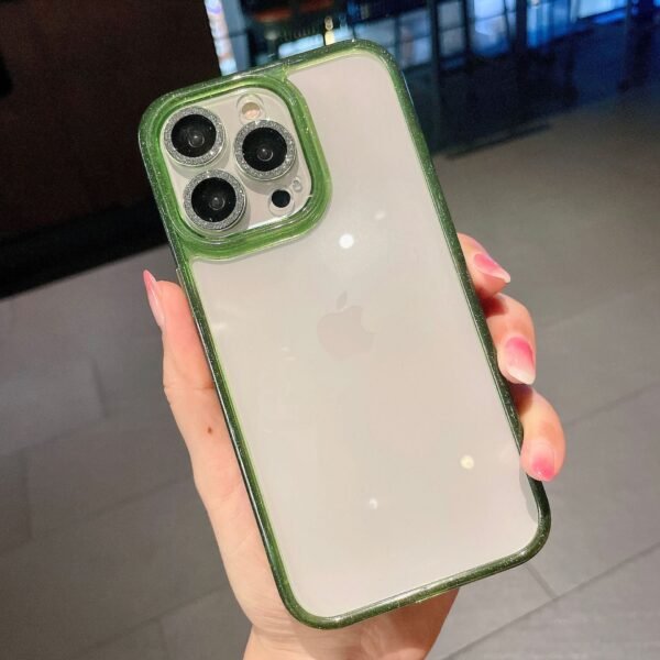 Transparent Glitter Electroplating With Its Own Lens Film, Suitable For Apple 17ProMax Anti-Drop IPhone16 Mobile Phone Case New Model