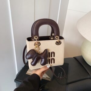 Fashion Miu Versatile Small Square Bag Embroidered Messenger Bag Niche Design Handbag Spice Girl Shoulder Bag