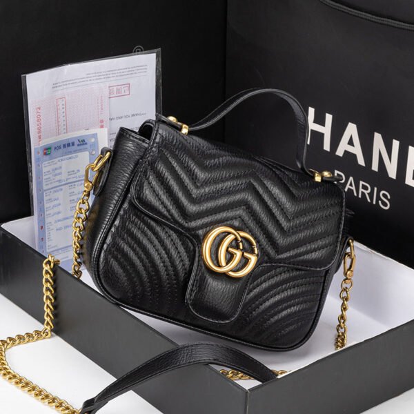 Bag Women’S 2026 New Diamond Chain Bag Fashionable Leather One-Shoulder Messenger Handbag DIY