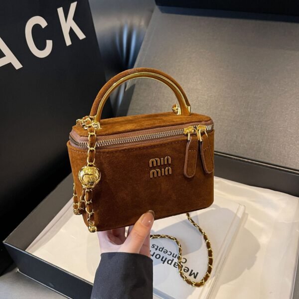 Matte Chain Mi.U French Box Bag Niche Texture Trade Tide Small Square Bag Personalized Shoulder Messenger Bag