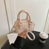Letter Laser Bowling Bag Version Miu Premium Handbag Bag Women’S Versatile Fashion One-Shoulder Crossbody Bag