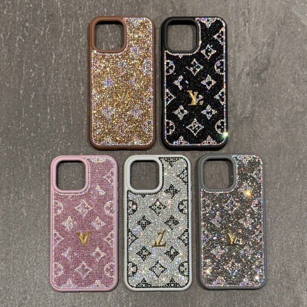Tide Brand Diamond Sticker Protective Case Is Suitable For IPhone17ProMax Explosion Anti-Drop Apple 16 Mobile Phone Case.