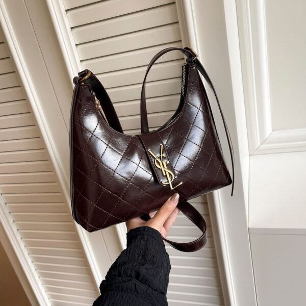 Poplar Forest Dumpling Bag, Premium Light Luxury Niche Single Shoulder Crossbody Fashion Commuter Diamond Underarm Bag