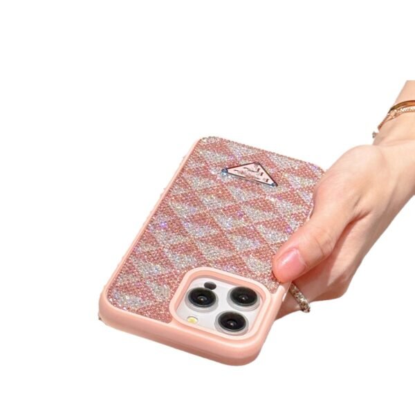 Classic Trendy Brand Diamond Protective Case, Suitable For Apple 17Pro Max Light Luxury Skin Feeling IPhone16 Mobile Phone Case