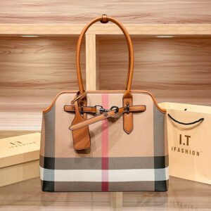 Fashion Large-Capacity Leather Women'S Bags Trendy 2026 New Versatile Plaid Bags Large Bags Single Shoulder Portable Tote Bags
