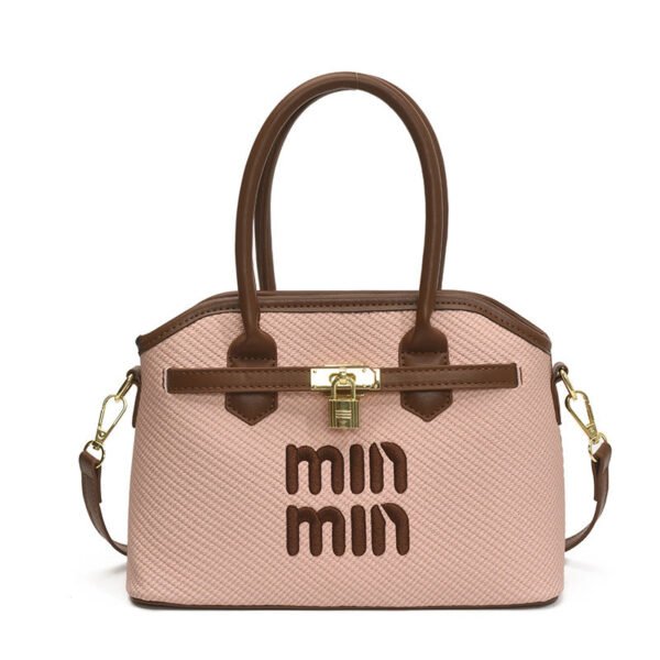 Light Luxury Miu Handbag Weaving Tide Spice Girls Embroidery Bucket Bag Fashion Vacation Shoulder Messenger Bag