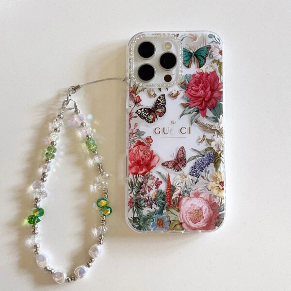 Flash Diamond Small Fragrant Wind Laser Butterfly Flower Tide Brand Acrylic For IPhone17Promax IPhone Case