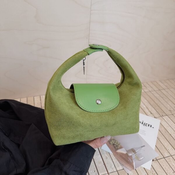Suede Suede Handbag Longbaoxiang Lunch Box Fashion Casual Tofu Bag Texture Versatile Shoulder Messenger Bag
