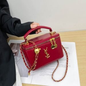 Poplar Forest Small Square Bag Chain Light Luxury Bags Simple Trendy Box Bag Fashion Messenger Portable Women'S Bag