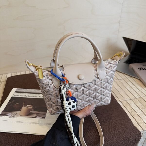 Retro Printed Dragon Bags Xiang Dumpling Bag Trade Tide Old Flower Premium Handbag Fashionable Versatile Shoulder Bag