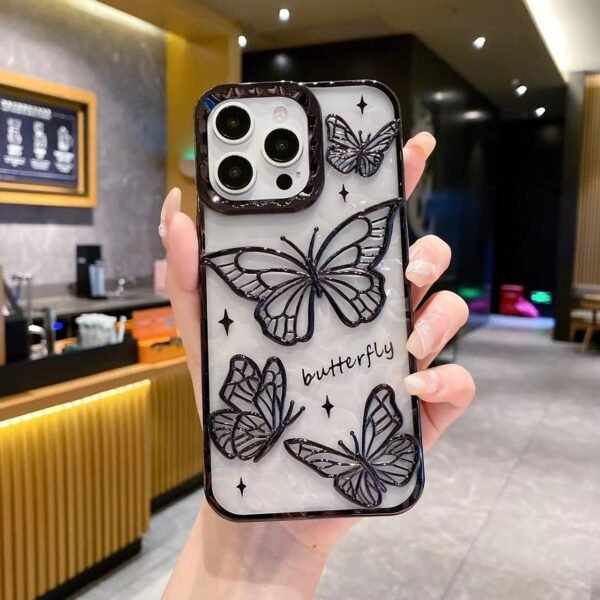 Electroplated Three-Dimensional Bow For Apple 16Promax Transparent IPhone15 Light Luxury 14 Mobile Phone Case Internet Celebrity