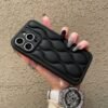 Applicable To IPhone17proMax Small Fragrant Three-Dimensional Rhombus Down Jacket Apple 16 Fine Hole Mobile Phone Case Anti-Drop
