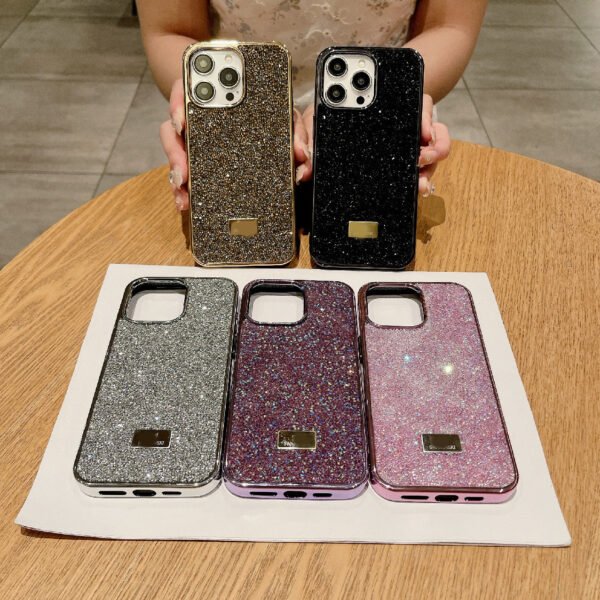 Luxury Rhinestone Electroplated Mobile Phone Case Is Suitable For IPhone17Promax Light Luxury High-End Apple Protective Case New Model